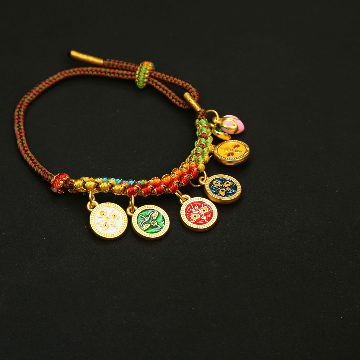 Peach Blossom Knot Five-Way God of Wealth Bracelet